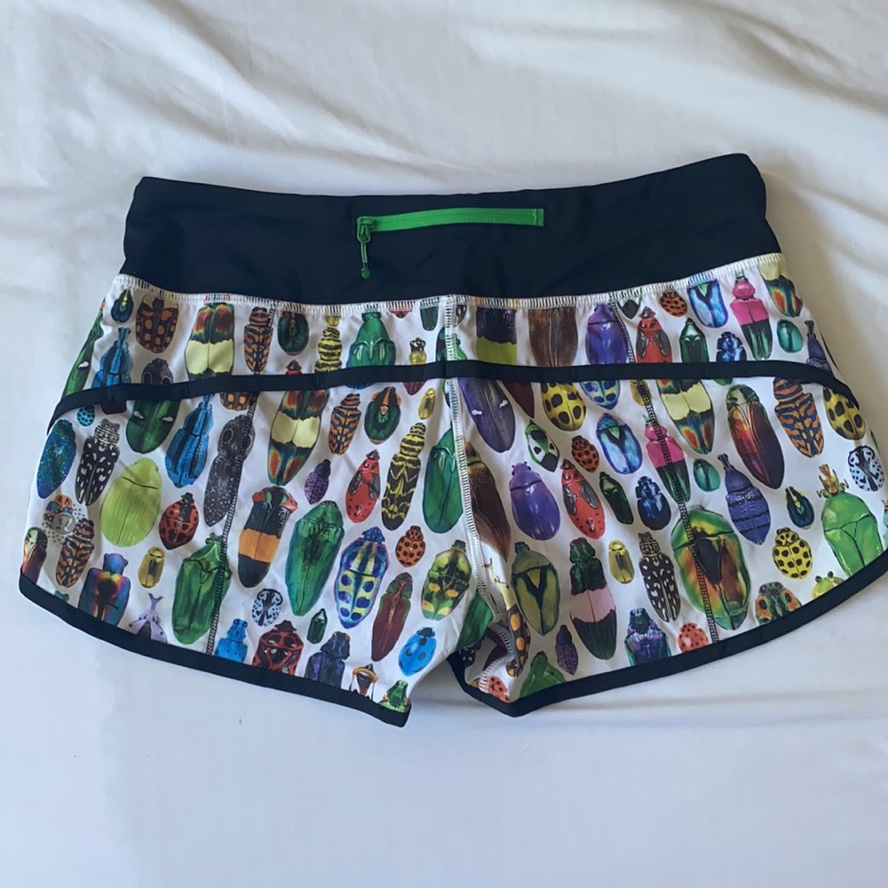 Lululemon Seawheeze Bug Beetle Print Shorts Rare Collectors Pair